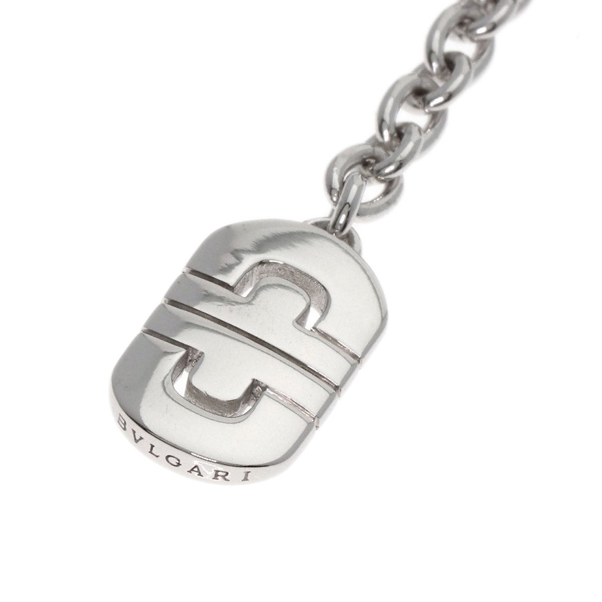 BVLGARI Parentesi Chain Drop One Side Only Earring K18 White Gold Ladies [Used]