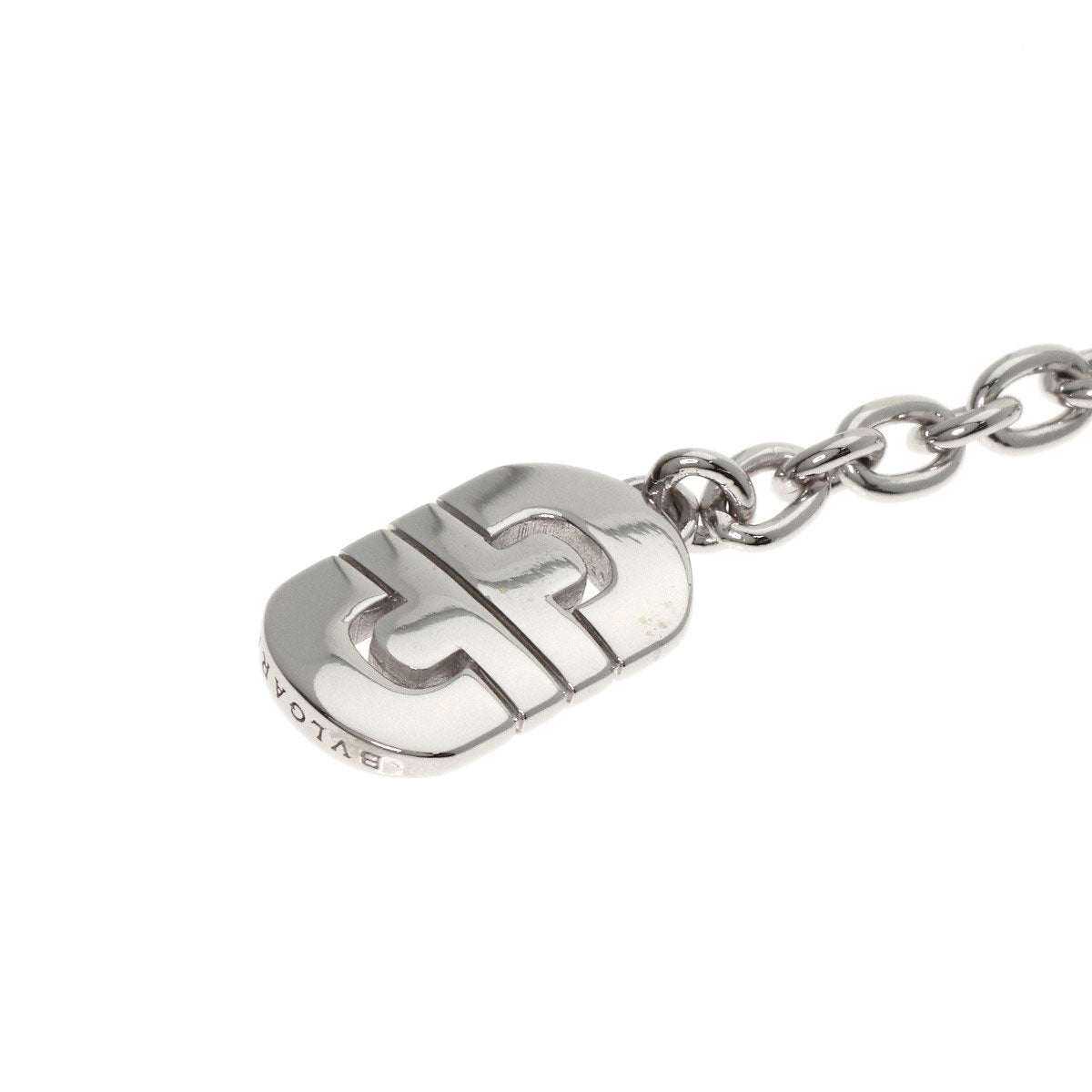 BVLGARI Parentesi Chain Drop One Side Only Earring K18 White Gold Ladies [Used]