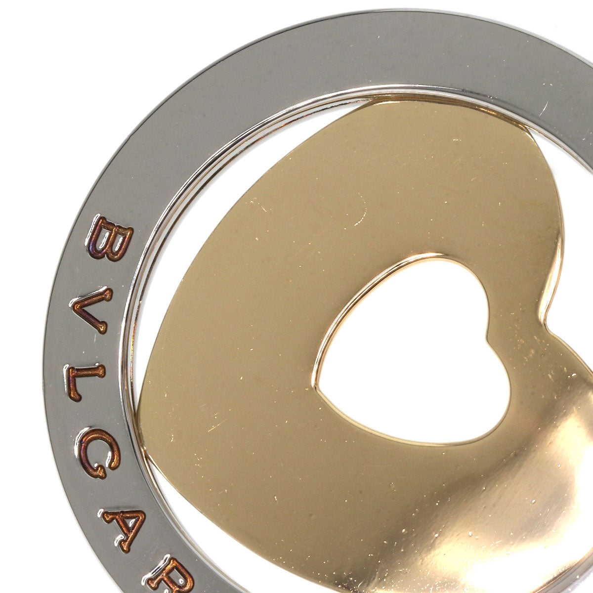 BVLGARI Tond Heart Pendant top K18 Yellow Gold Stainless SteelLadies [Used]