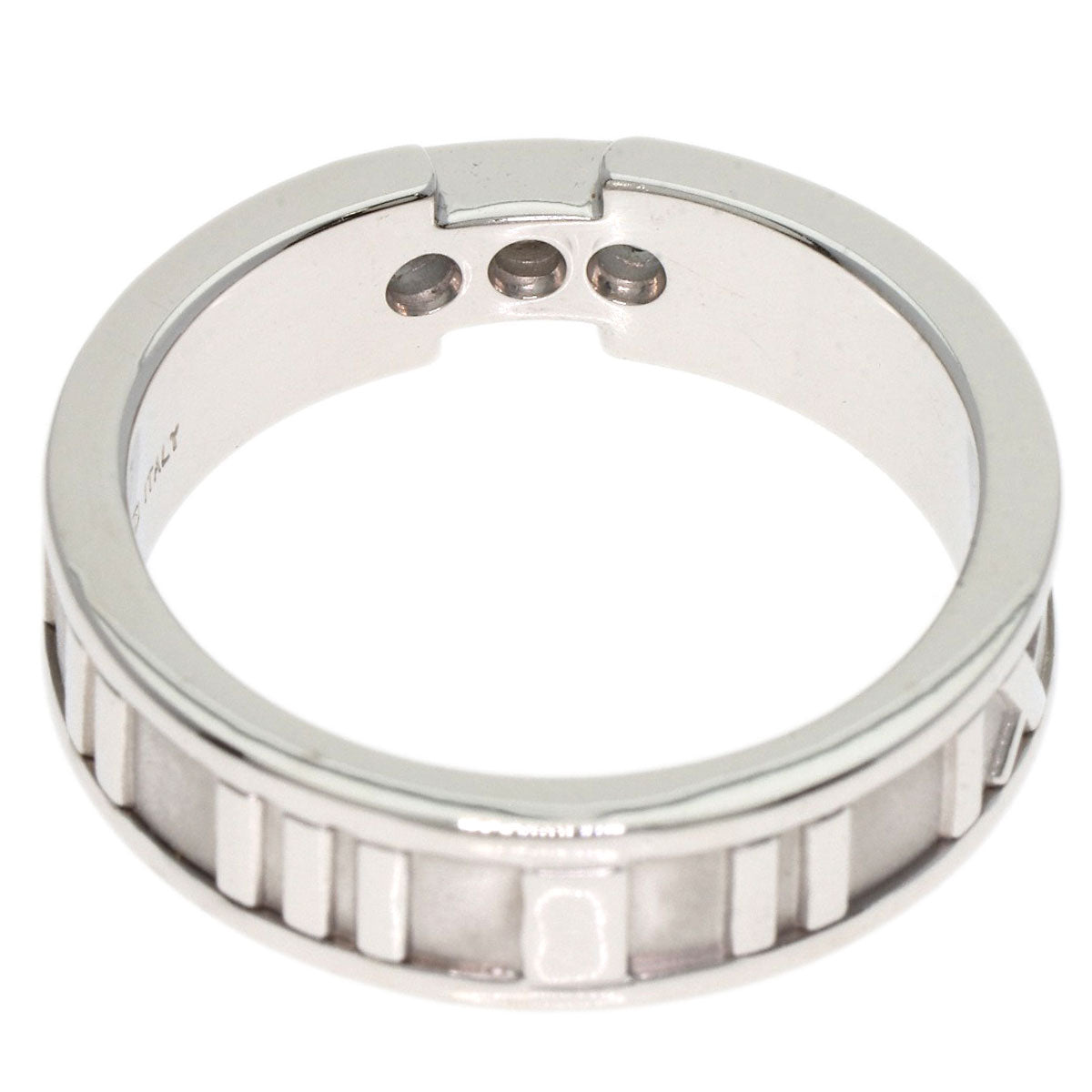 TIFFANY&Co. Atlas Aquamarine Diamond Ring K18 White Gold Ladies [Used]