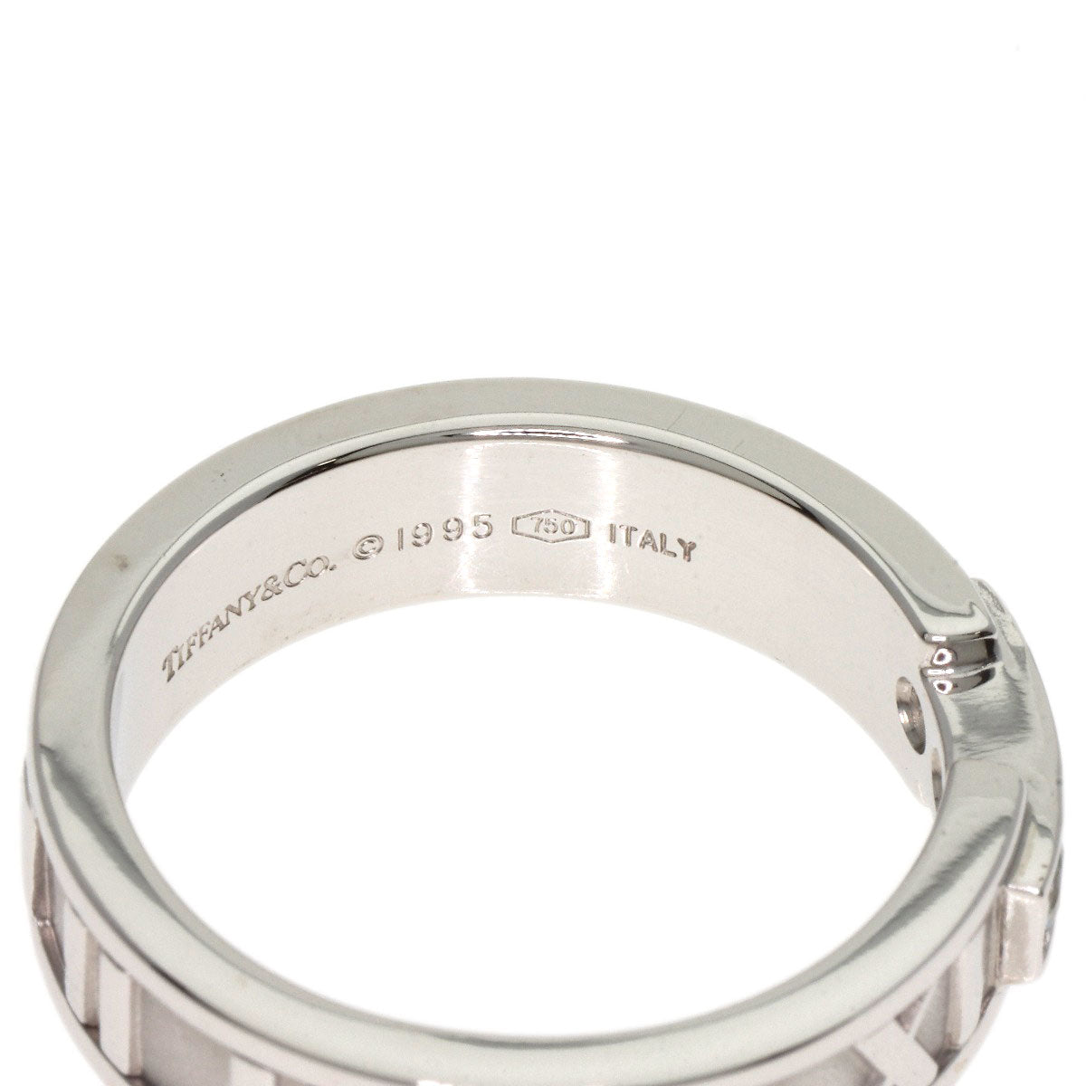 TIFFANY&Co. Atlas Aquamarine Diamond Ring K18 White Gold Ladies [Used]