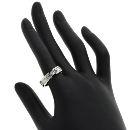TIFFANY&Co. Atlas Aquamarine Diamond Ring K18 White Gold Ladies [Used]