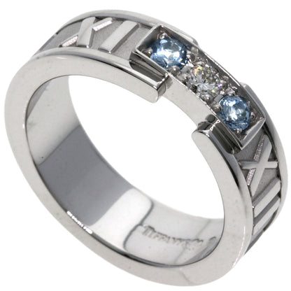 TIFFANY&Co.   Atlas Aquamarine Diamond Ring  K18 White Gold Ladies [Used]