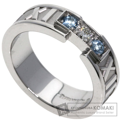 TIFFANY&Co.   Atlas Aquamarine Diamond Ring  K18 White Gold Ladies [Used]