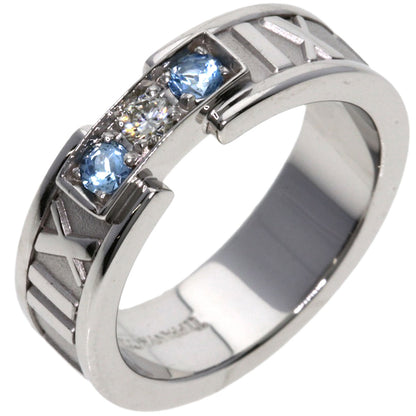TIFFANY&Co.   Atlas Aquamarine Diamond Ring  K18 White Gold Ladies [Used]