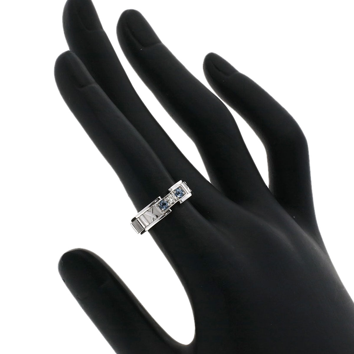 TIFFANY&Co.   Atlas Aquamarine Diamond Ring  K18 White Gold Ladies [Used]