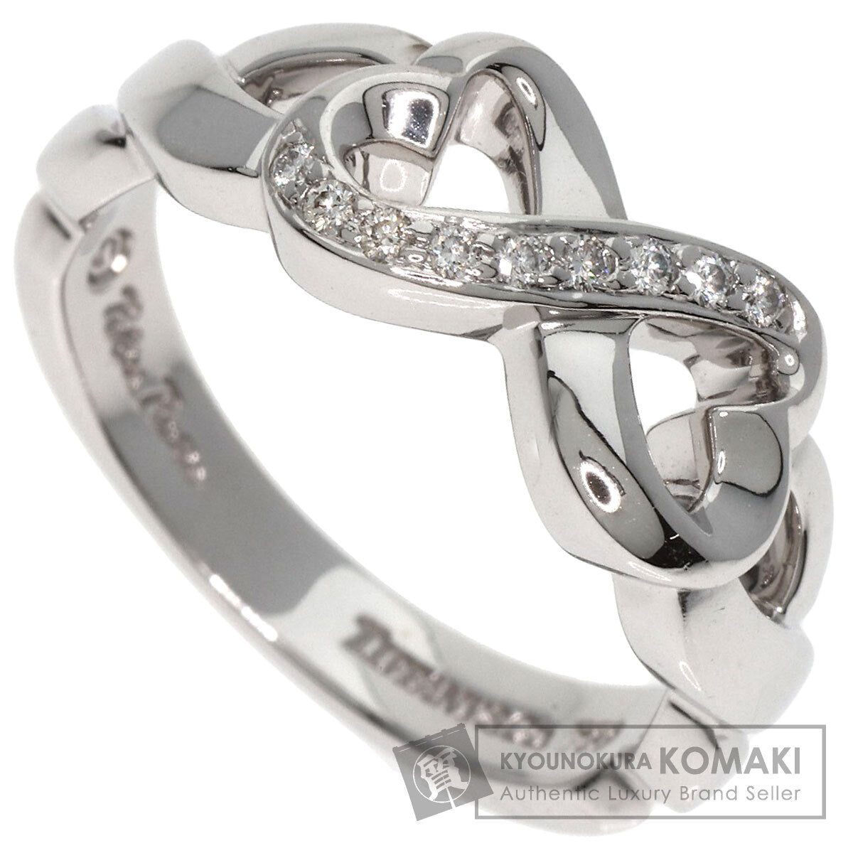 TIFFANY&Co.   Double Loving Heart Diamond Ring  K18 White Gold Ladies [Used]
