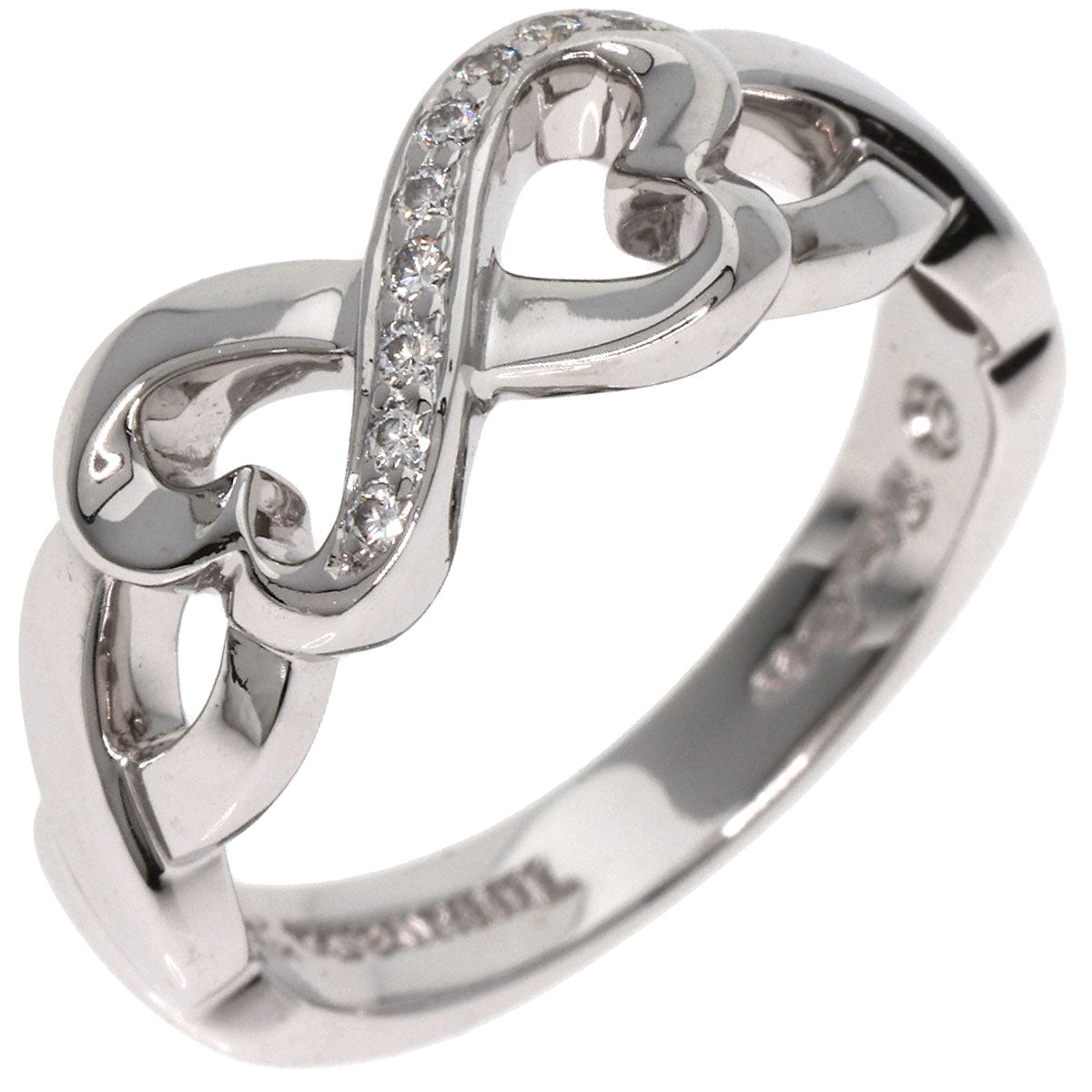 TIFFANY&Co.   Double Loving Heart Diamond Ring  K18 White Gold Ladies [Used]