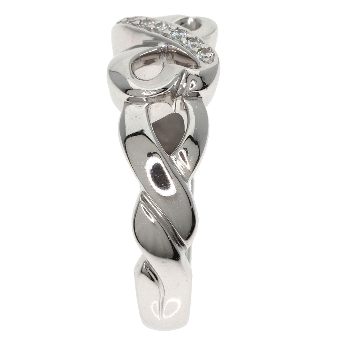 TIFFANY&Co.   Double Loving Heart Diamond Ring  K18 White Gold Ladies [Used]