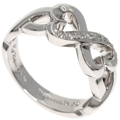 TIFFANY&Co. Double Loving Heart Diamond Ring K18 White Gold Ladies [Used]