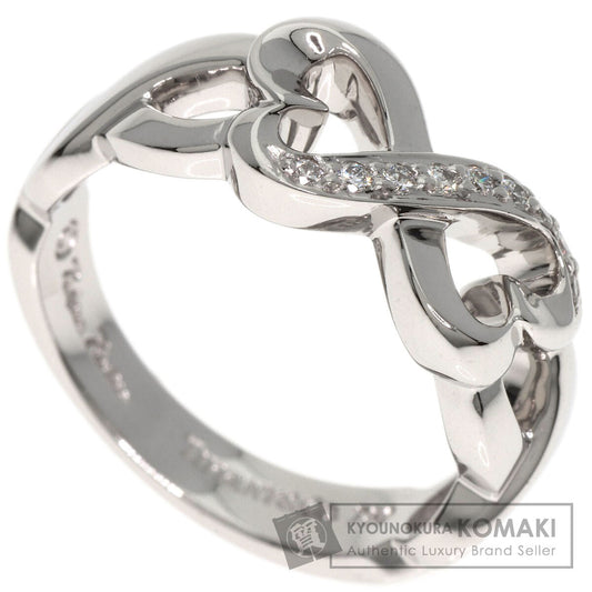 TIFFANY&Co. Double Loving Heart Diamond Ring K18 White Gold Ladies [Used]
