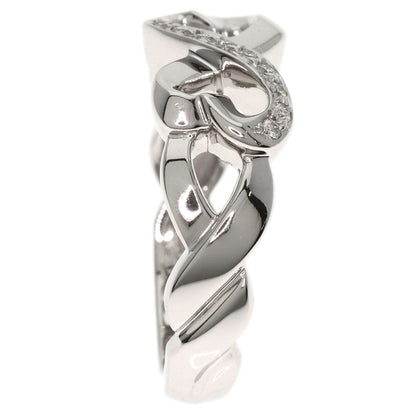 TIFFANY&Co. Double Loving Heart Diamond Ring K18 White Gold Ladies [Used]