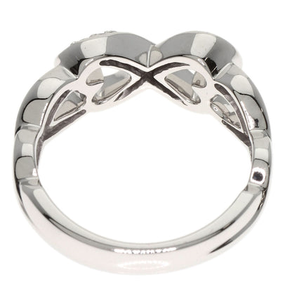 TIFFANY&Co. Double Loving Heart Diamond Ring K18 White Gold Ladies [Used]
