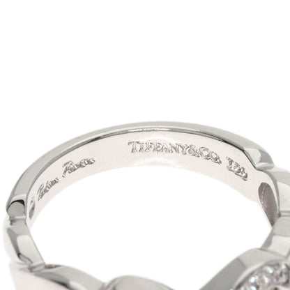 TIFFANY&Co. Double Loving Heart Diamond Ring K18 White Gold Ladies [Used]