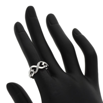 TIFFANY&Co. Double Loving Heart Diamond Ring K18 White Gold Ladies [Used]