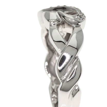 TIFFANY&Co. Double Loving Heart Diamond Ring K18 White Gold Ladies [Used]