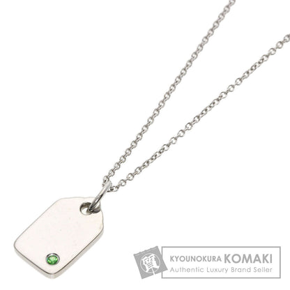TIFFANY&Co. Tags Tsavorite Necklace K18 White Gold Ladies [Used]