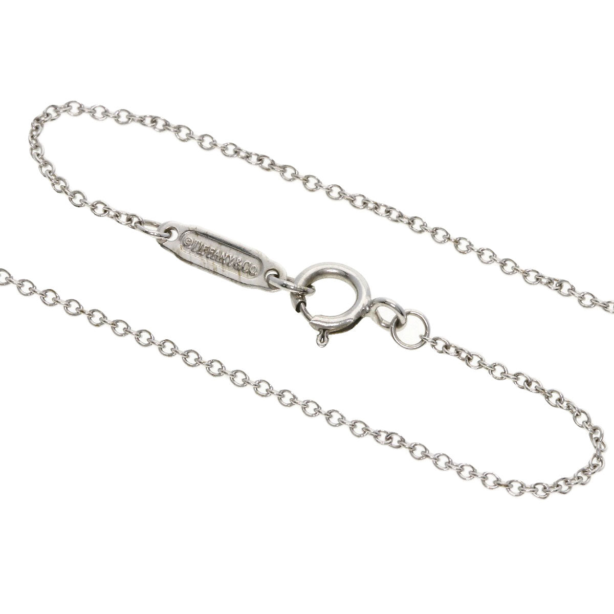 TIFFANY&Co. Tags Tsavorite Necklace K18 White Gold Ladies [Used]