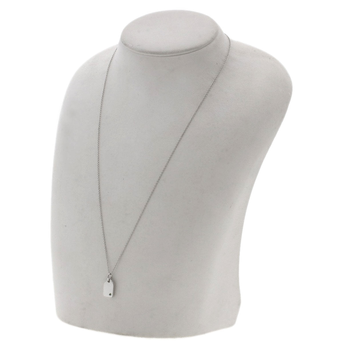TIFFANY&Co. Tags Tsavorite Necklace K18 White Gold Ladies [Used]