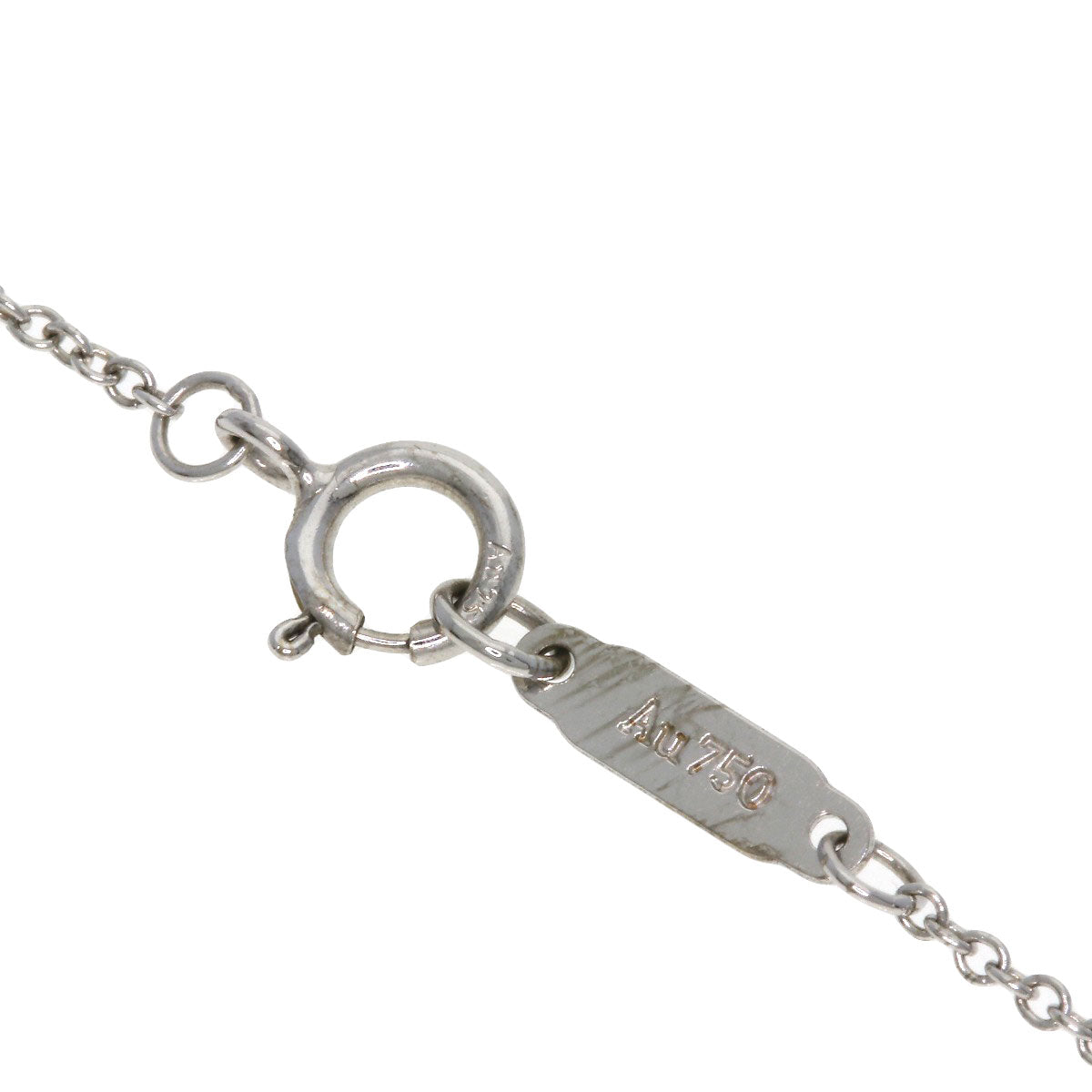 TIFFANY&Co. Tags Tsavorite Necklace K18 White Gold Ladies [Used]