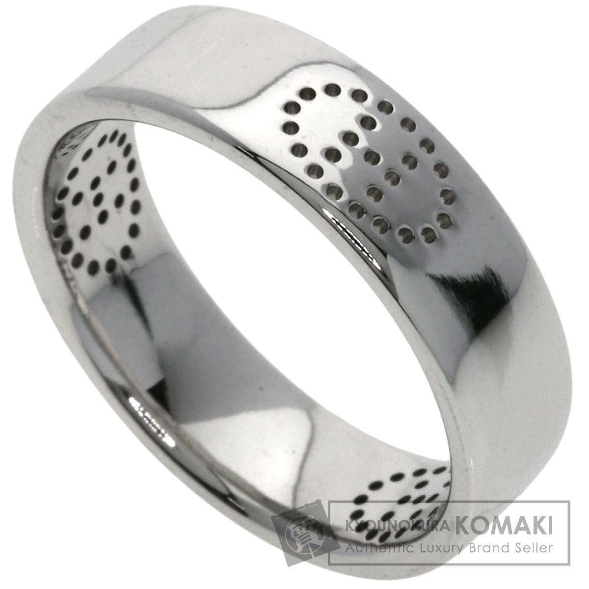 HERMES Eclipse Luban Ring K18 White Gold Ladies [Used]