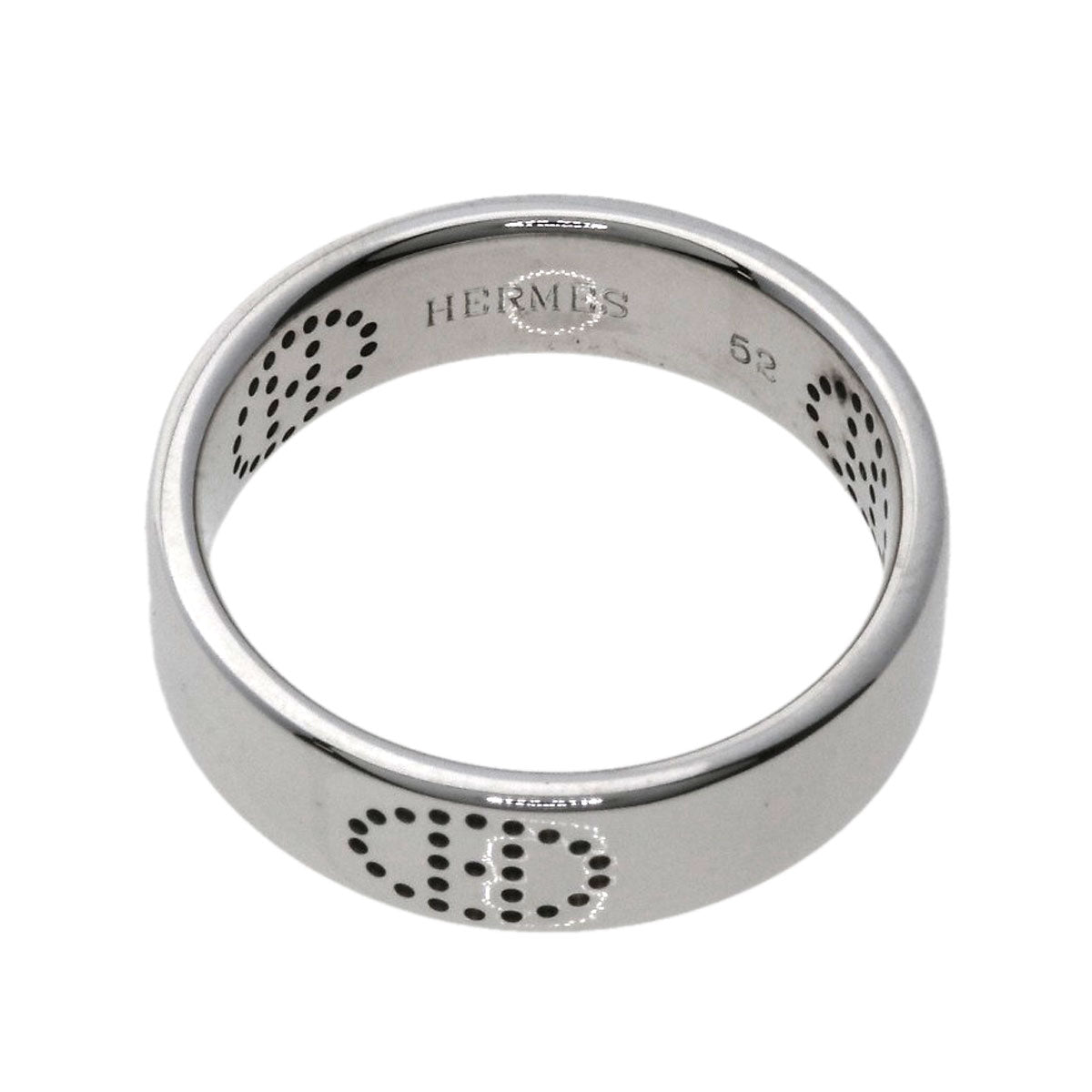 HERMES Eclipse Luban Ring K18 White Gold Ladies [Used]