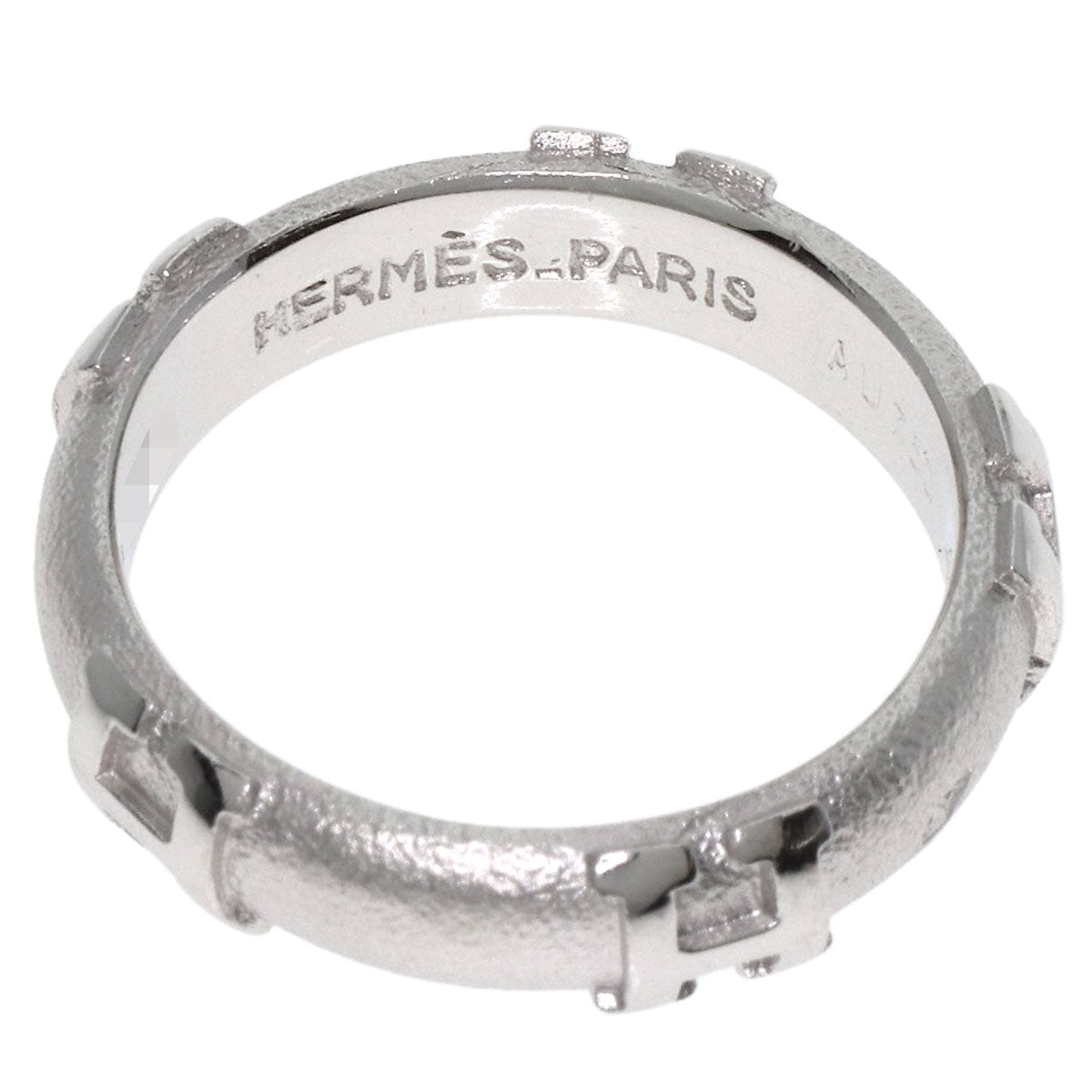HERMES Fidelite # 47 Ring K18 White Gold Ladies [Used]