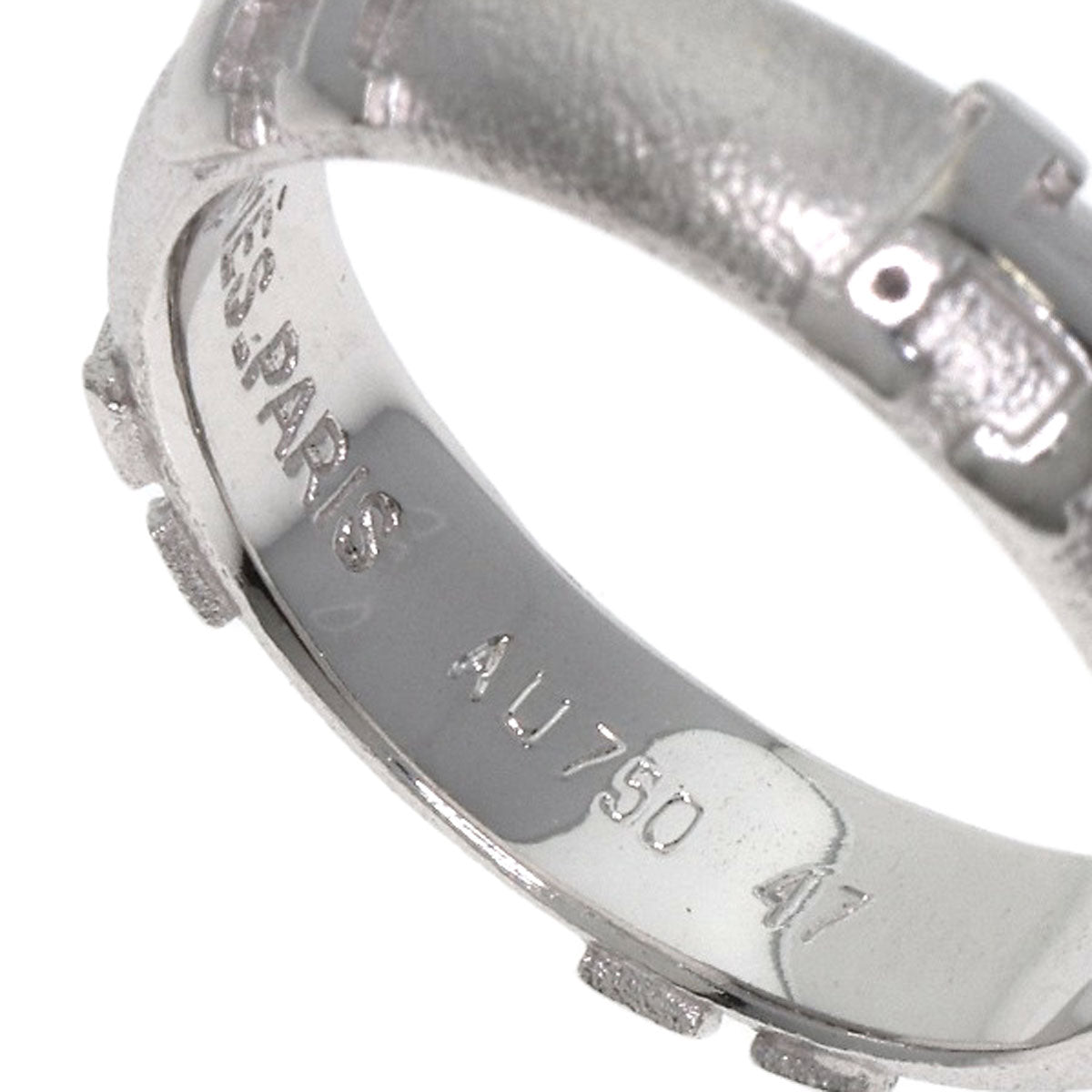 HERMES Fidelite # 47 Ring K18 White Gold Ladies [Used]