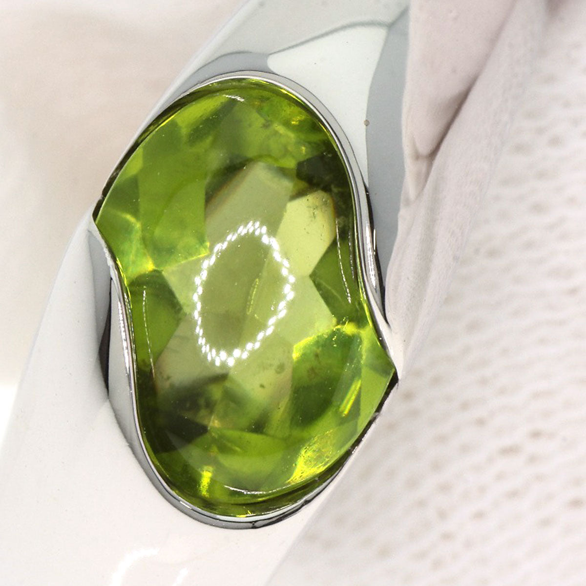 Chaumet   Varg Peridot Ring  K18 White Gold Ladies [Used]