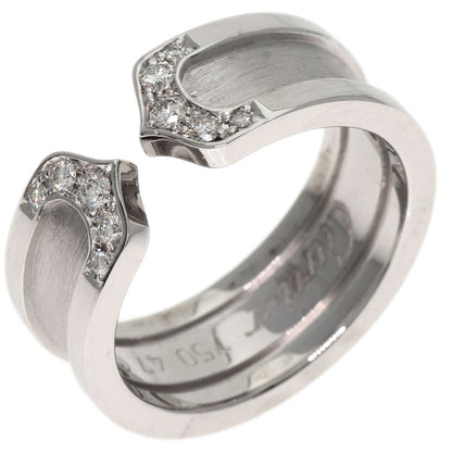 CARTIER C2 Diamond SM #47 Ring K18 White Gold Ladies [Used]