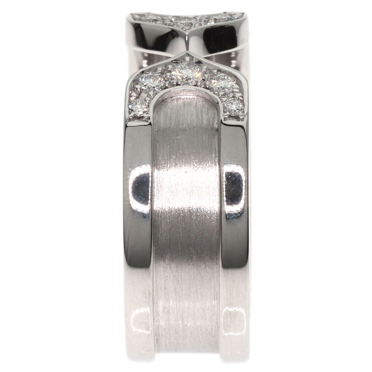 CARTIER C2 Diamond SM #47 Ring K18 White Gold Ladies [Used]