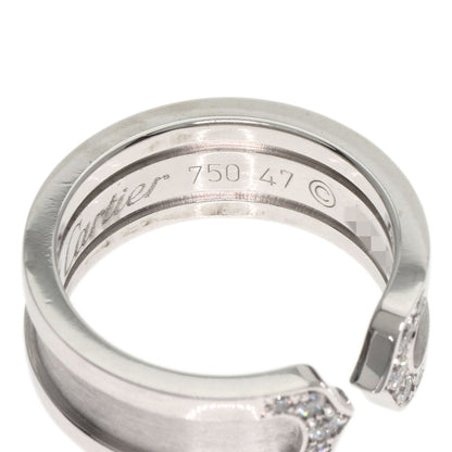 CARTIER C2 Diamond SM #47 Ring K18 White Gold Ladies [Used]