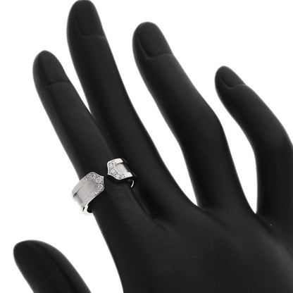 CARTIER C2 Diamond SM #47 Ring K18 White Gold Ladies [Used]