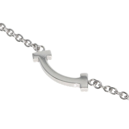 TIFFANY&Co. T Smile Mini Diamond Bracelet K18 White Gold Ladies [Used]