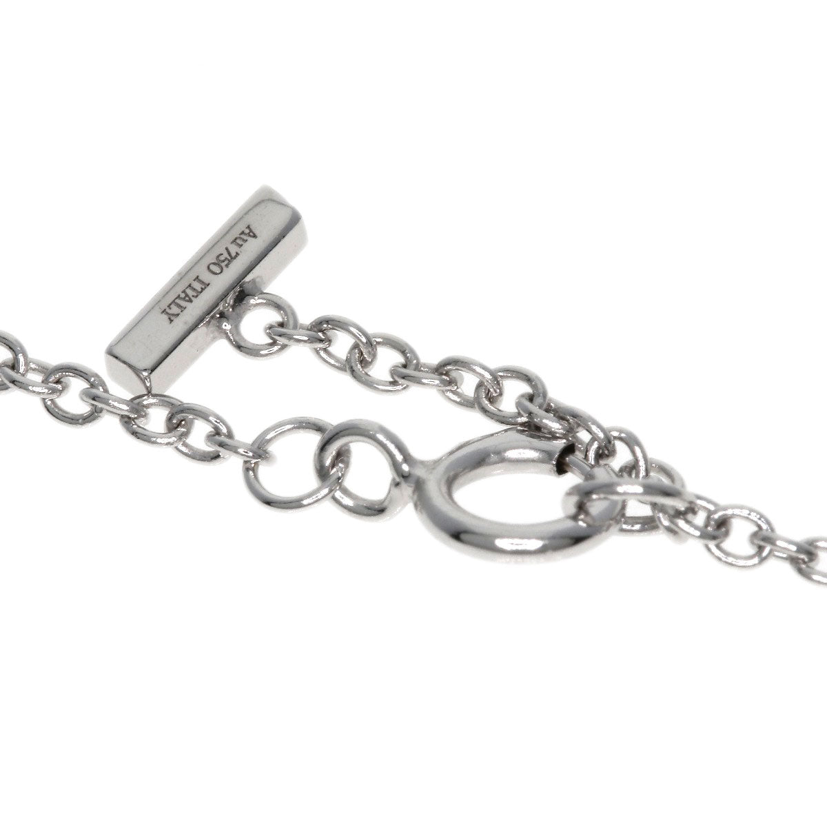 TIFFANY&Co. T Smile Mini Diamond Bracelet K18 White Gold Ladies [Used]