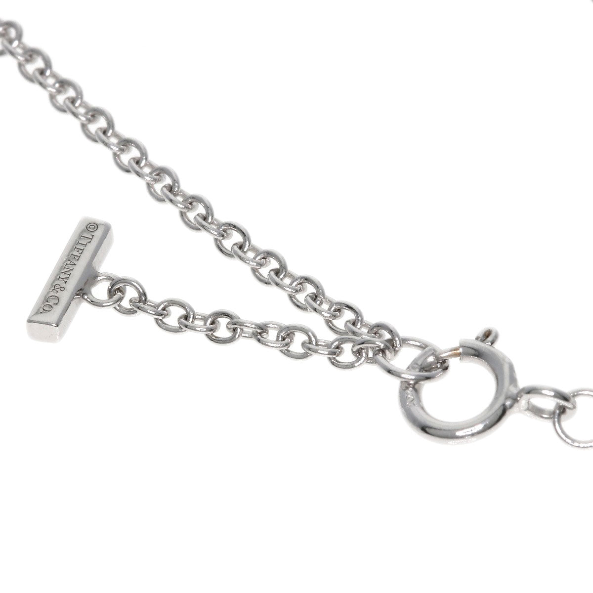 TIFFANY&Co. T Smile Mini Diamond Bracelet K18 White Gold Ladies [Used]