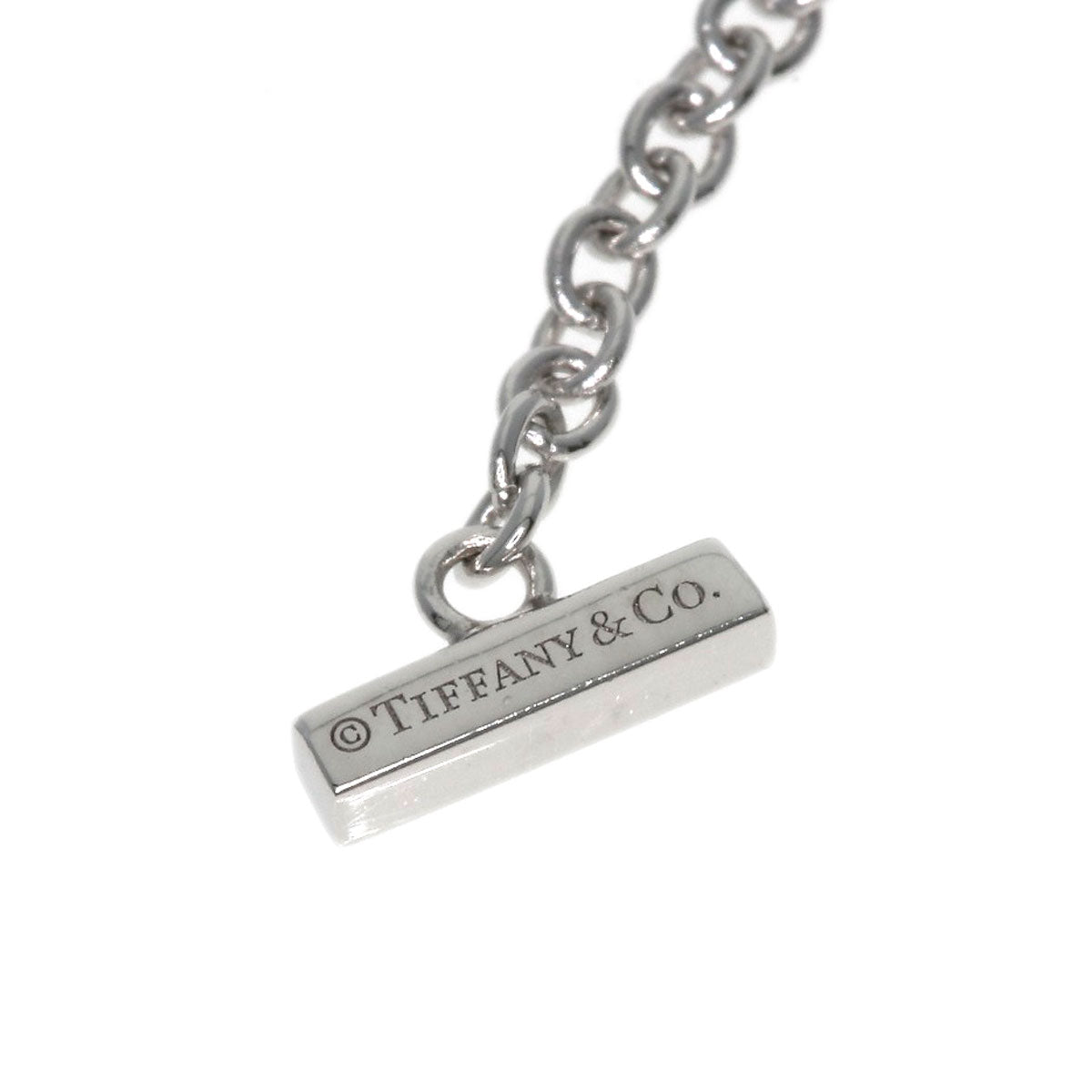 TIFFANY&Co. T Smile Mini Diamond Bracelet K18 White Gold Ladies [Used]