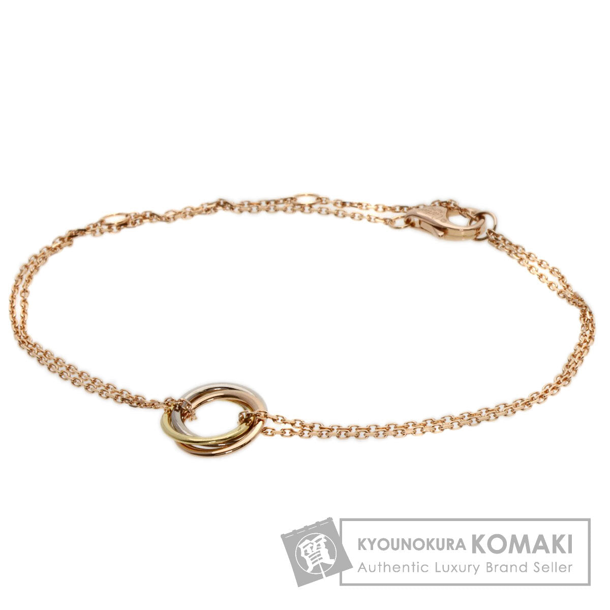CARTIER Trinity Bracelet K18 Yellow Gold 18K Pink GoldLadies [Used]