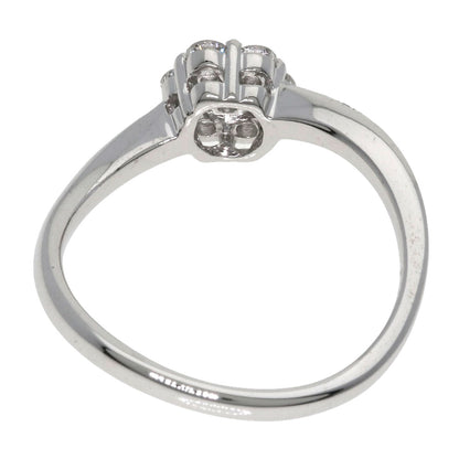 Ponte Vecchio Flower motif Ring K18 White Gold Ladies [Used]