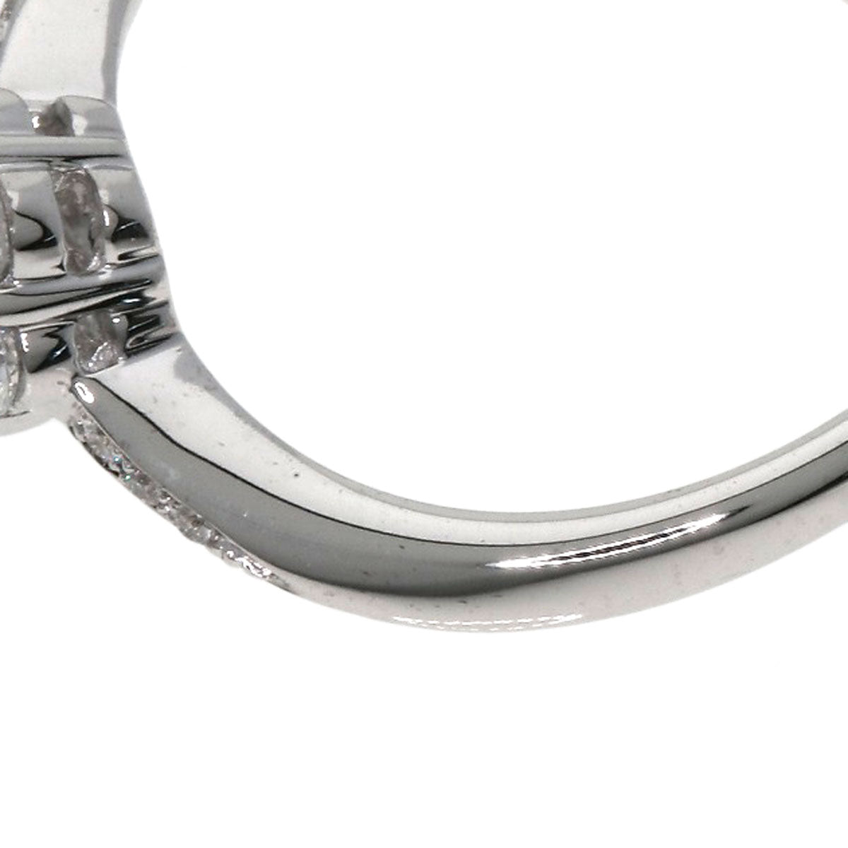 Ponte Vecchio Flower motif Ring K18 White Gold Ladies [Used]