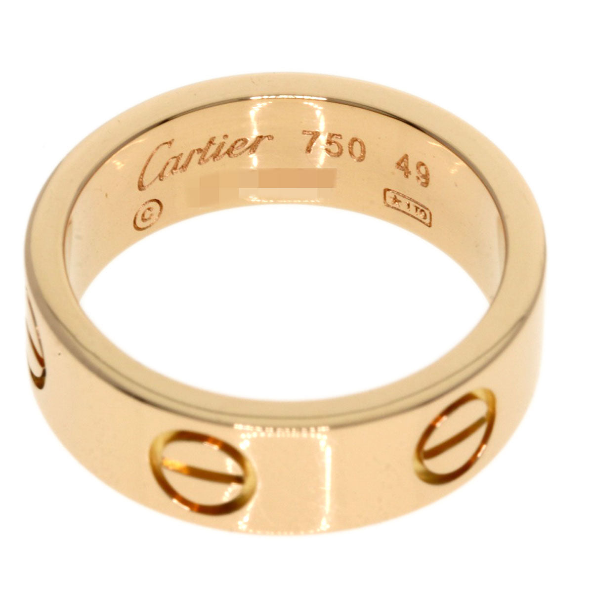 CARTIER love ring #49 Ring K18 Pink Gold Ladies [Used]