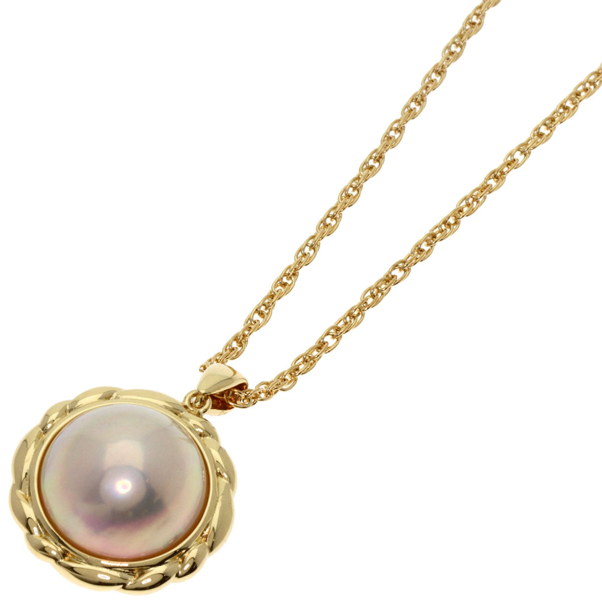 TASAKI Mabe Pearl Pearl Necklace K18 Yellow Gold Ladies [Used]