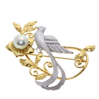 TASAKI Pearl Pearl Bird Motif Brooch K18 Yellow Gold PT900Ladies [Used]