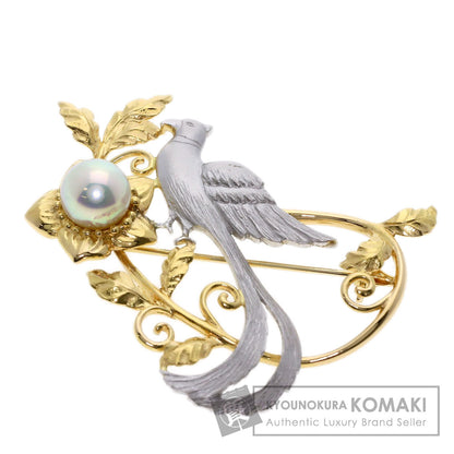 TASAKI Pearl Pearl Bird Motif Brooch K18 Yellow Gold PT900Ladies [Used]