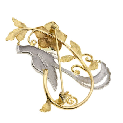TASAKI Pearl Pearl Bird Motif Brooch K18 Yellow Gold PT900Ladies [Used]