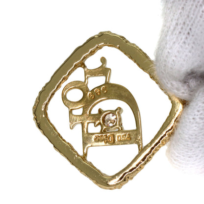 Dior   Pendant top Logo 1P Diamond K18 Yellow Gold Ladies