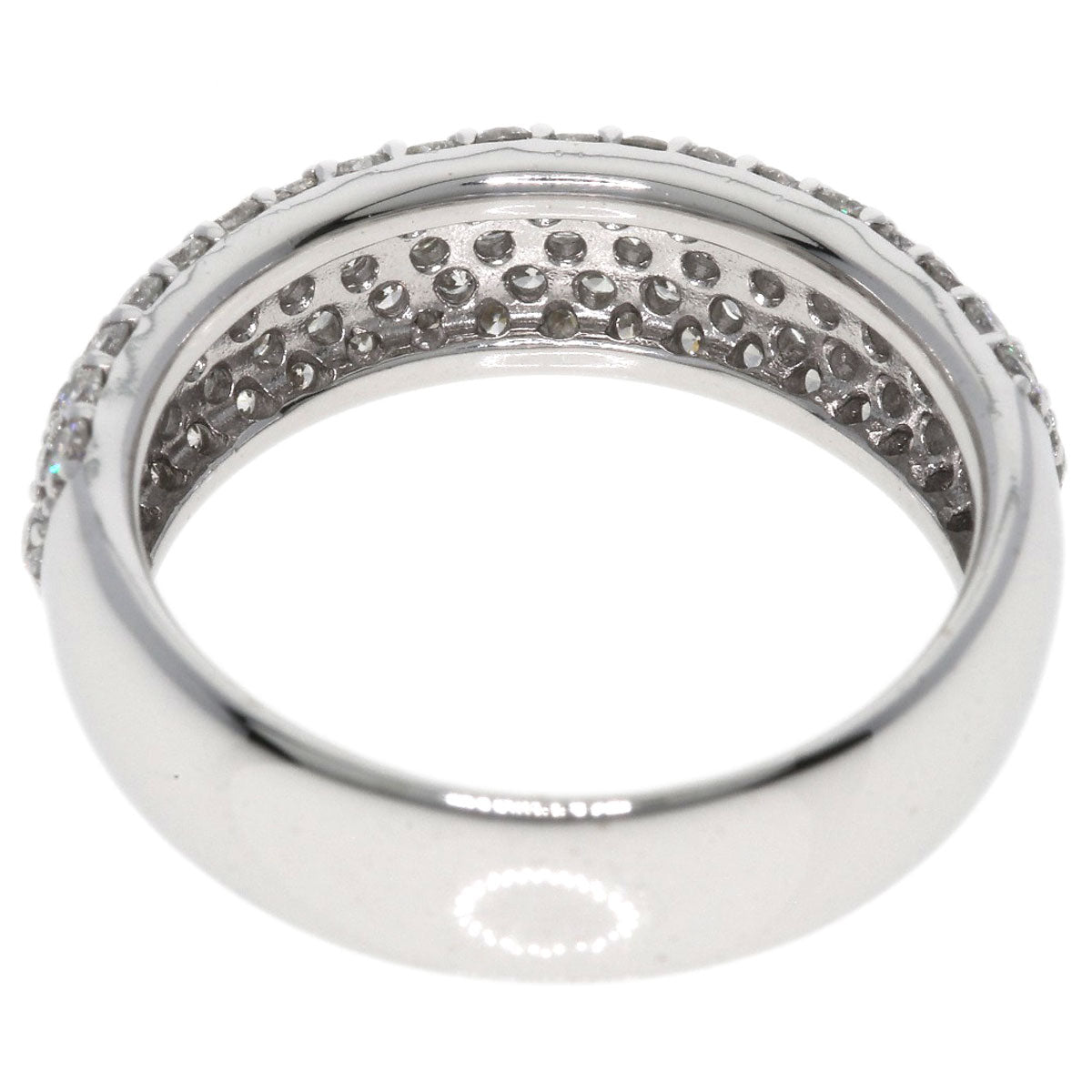 Ponte Vecchio Pave Diamond Ring K18 White Gold Ladies [Used]
