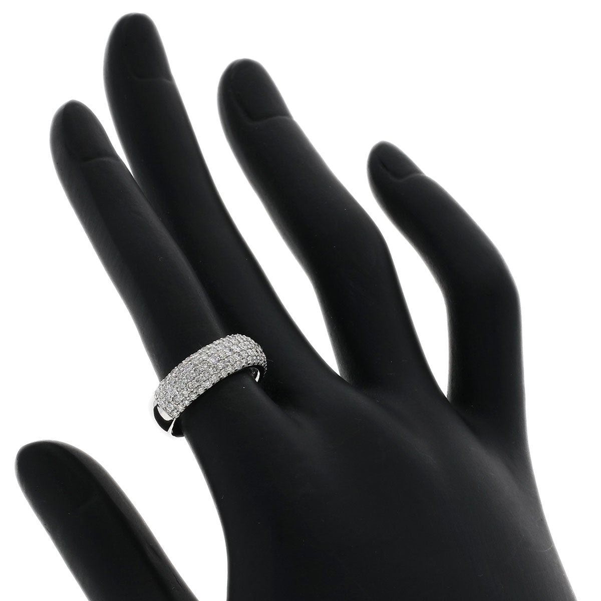 Ponte Vecchio Pave Diamond Ring K18 White Gold Ladies [Used]