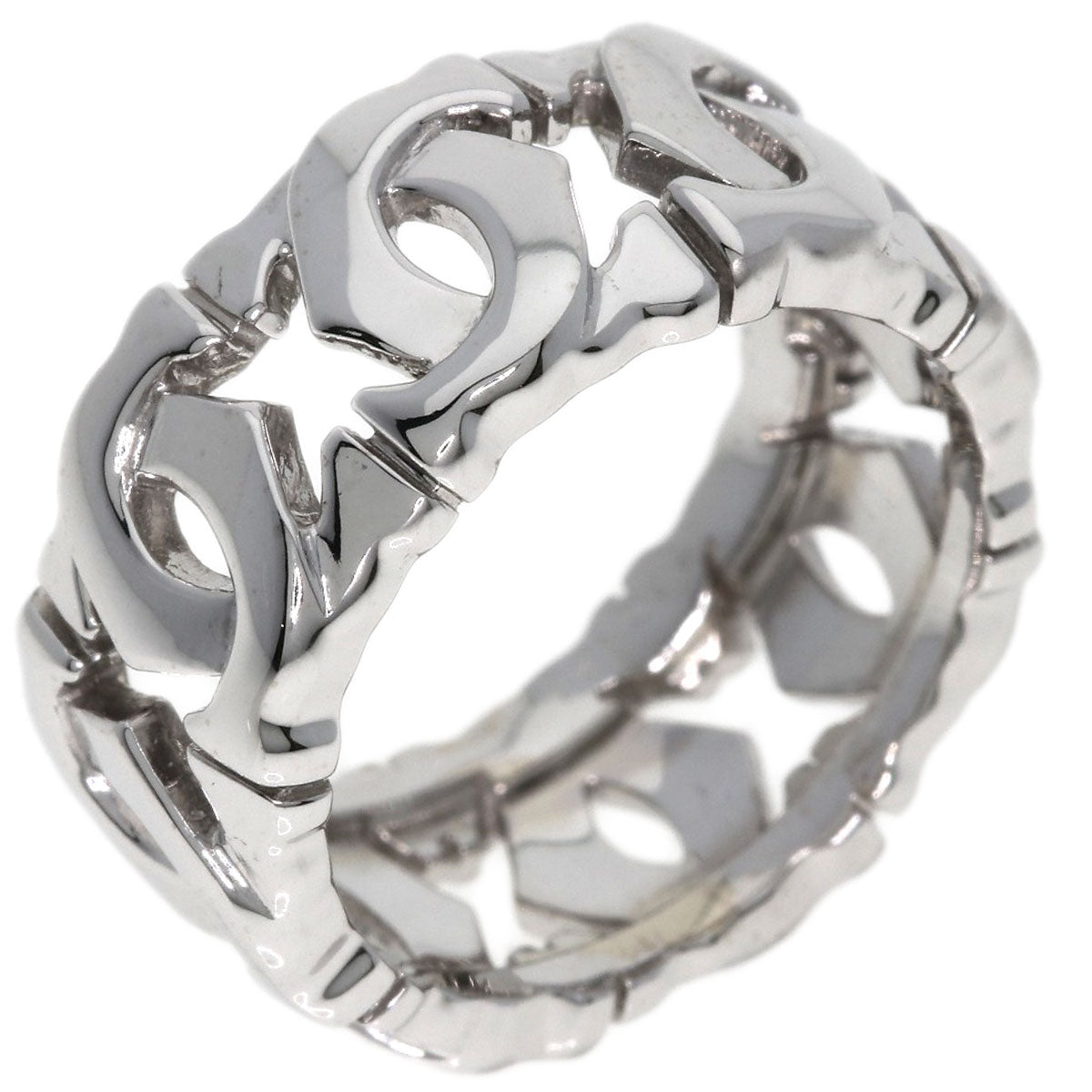 CARTIER Entrelaces #47 Ring K18 White Gold Ladies [Used]