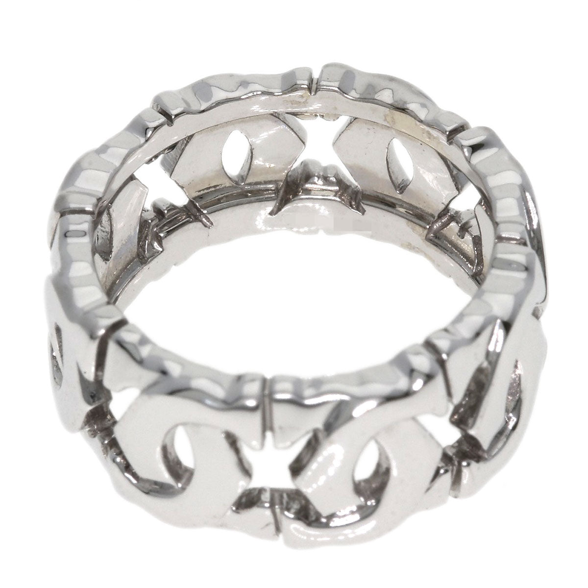 CARTIER Entrelaces #47 Ring K18 White Gold Ladies [Used]